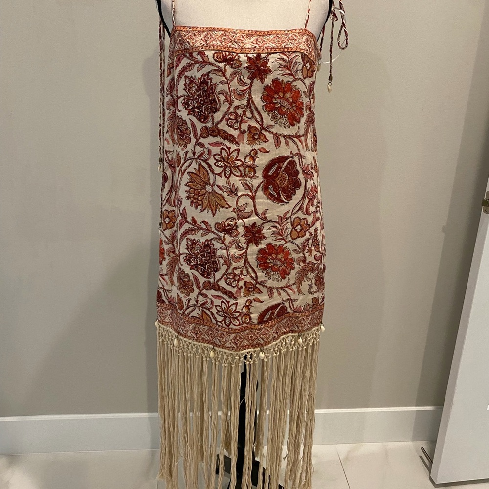 Zimmermann Cream and Red Patterned Dress